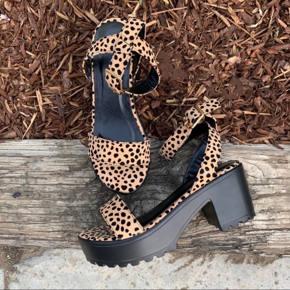 Cheetah Print Chunky Heels